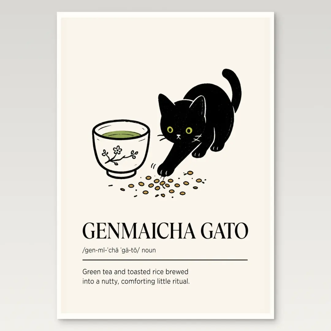 Genmaicha Gato Poster