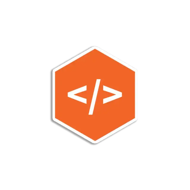 HTML weißes Sechseck Sticker