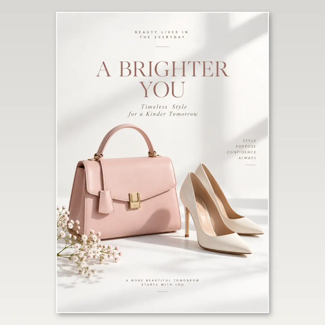 Pink Handbag Still Life A4 Poster
