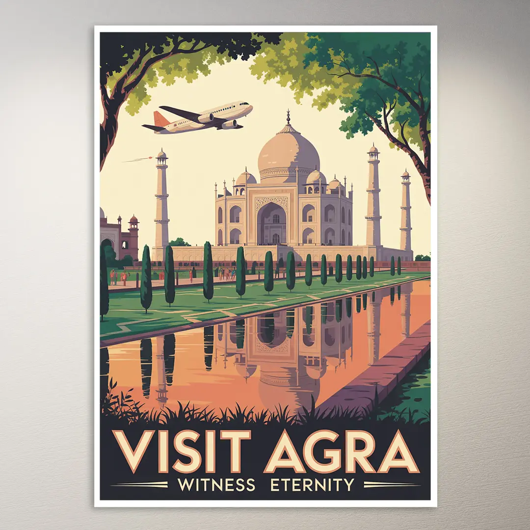 Agra (Taj Mahal) Reiseposter