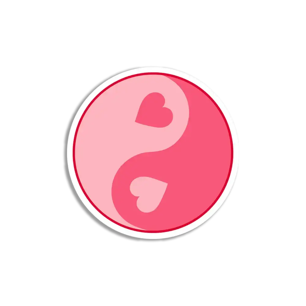 Yin-Yang-Herz Sticker