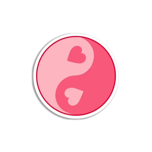 Yin-Yang-Herz Sticker