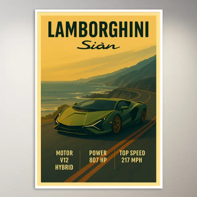 Lamborghini Sián Roadster Poster