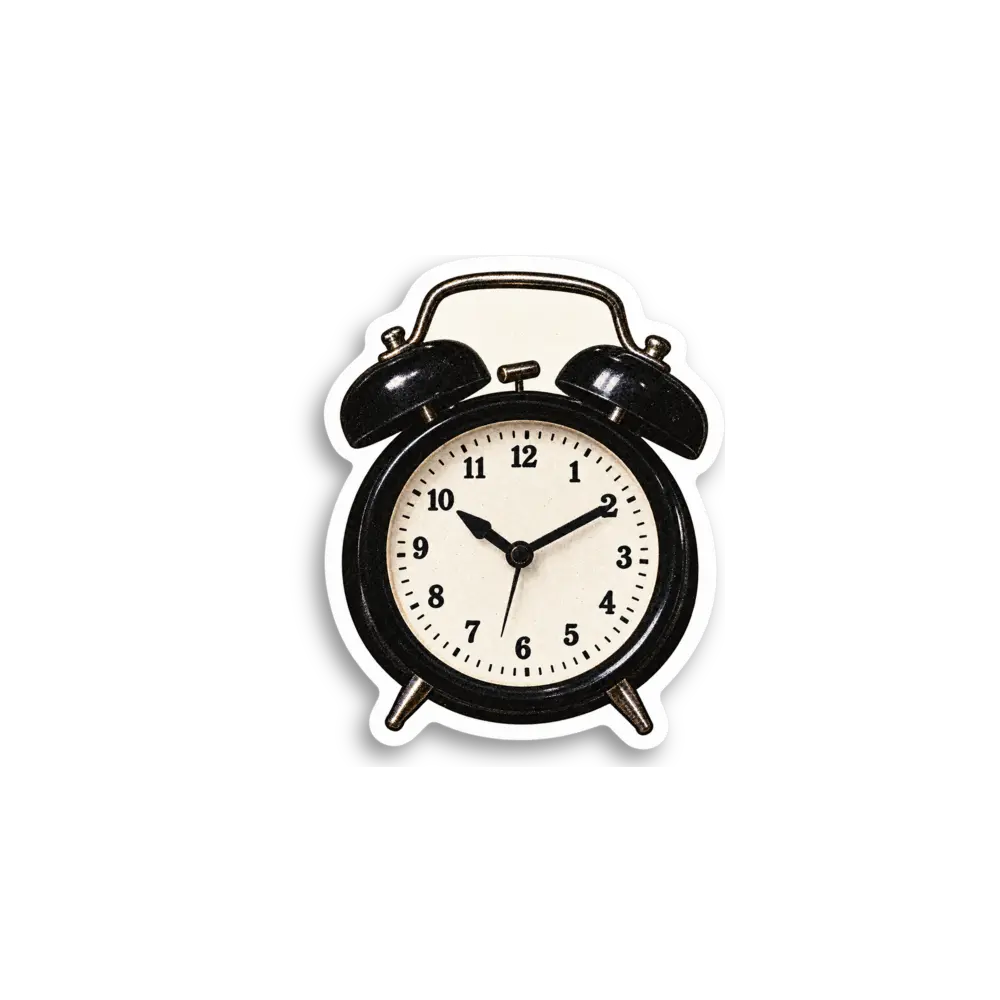Pegatina de reloj retro