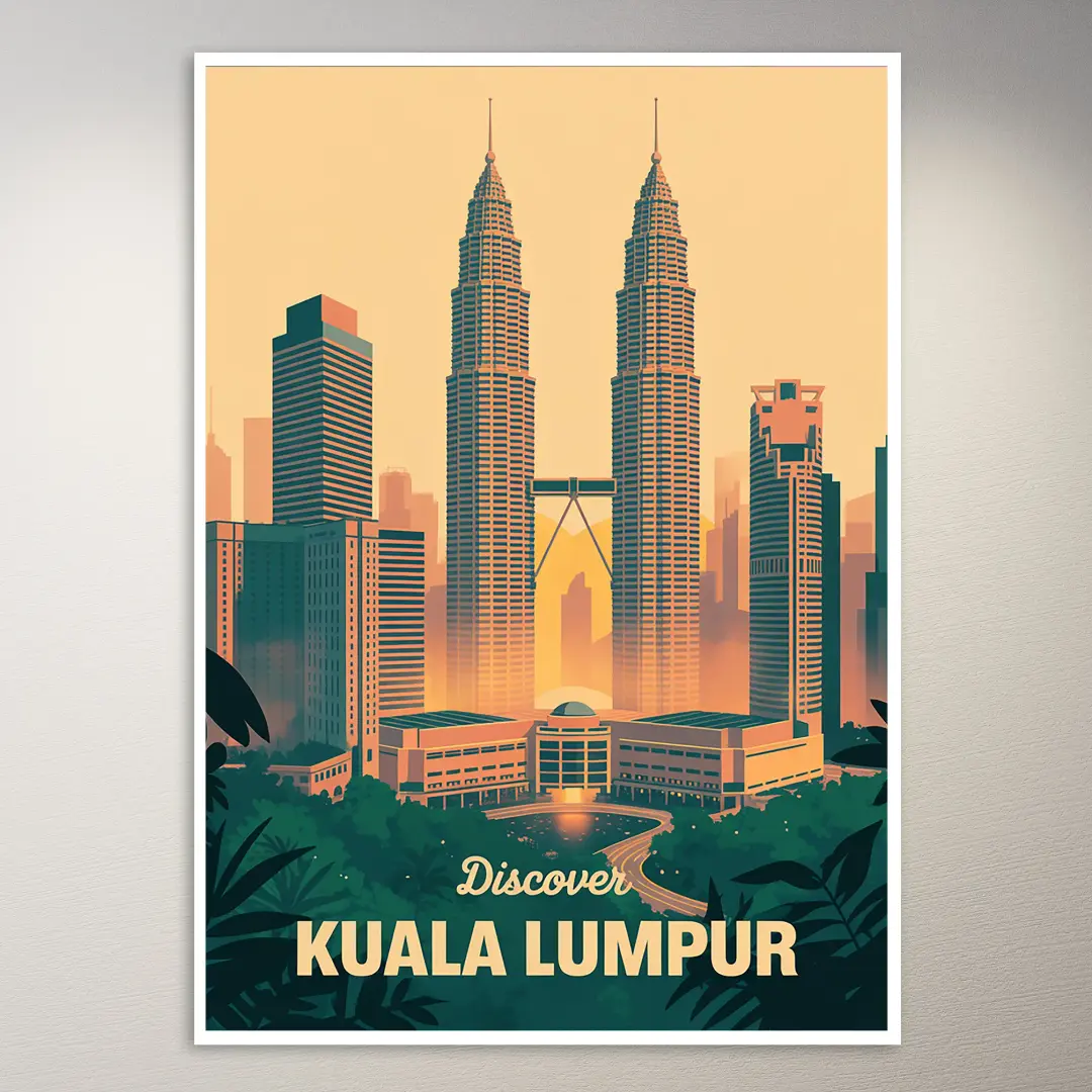 Kuala Lumpur Reiseposter