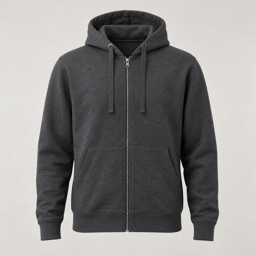 Overpass Zip Hoodie in Charcoal