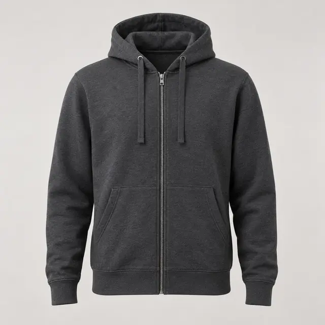 Overpass Zip Hoodie in Charcoal