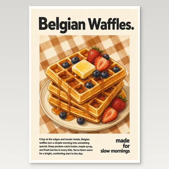 Belgian Waffles Poster