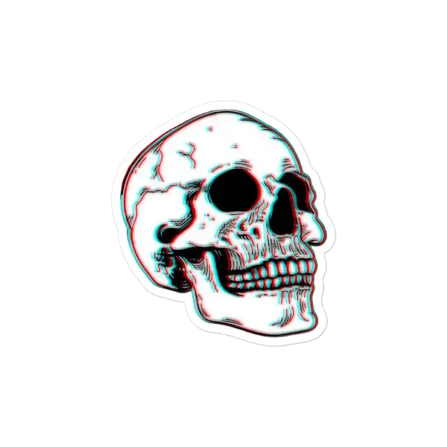 Skull Sticker Trippy Sticker