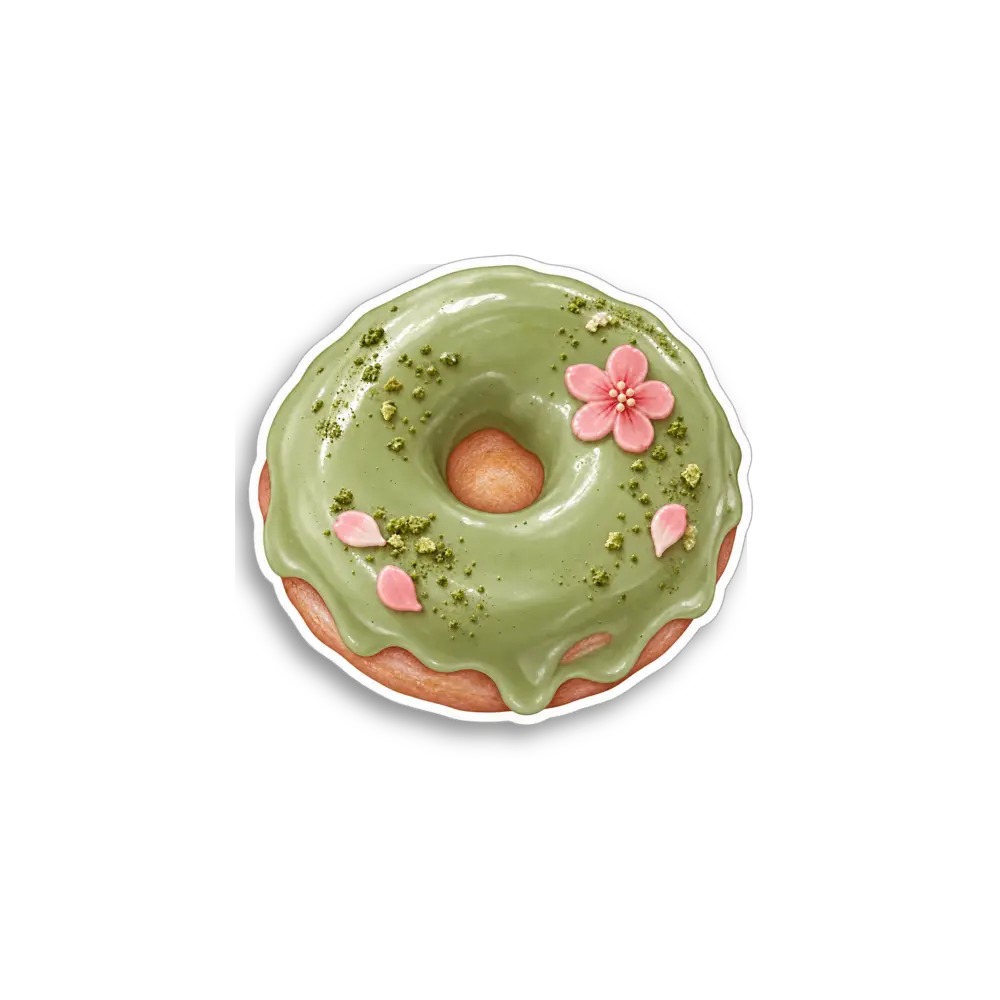 Matcha Donut Sticker