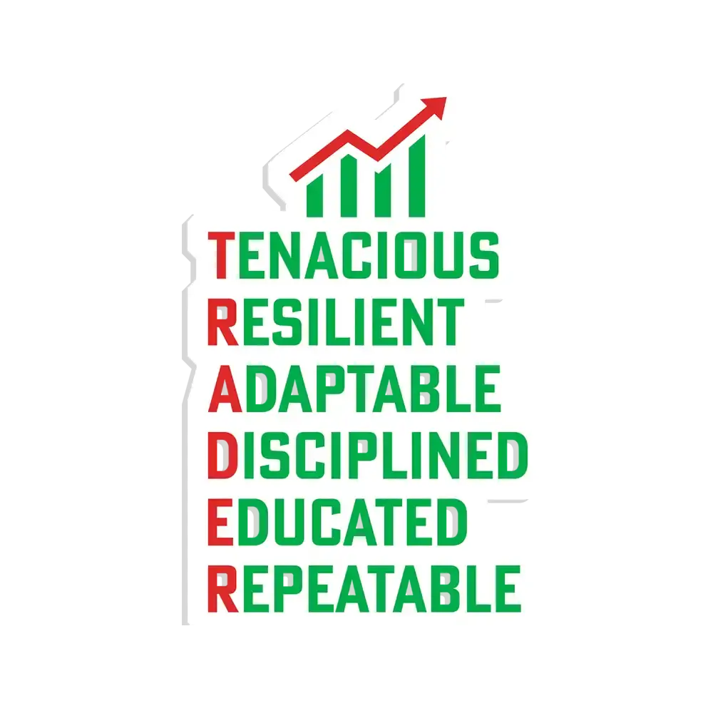 Tenacious Resilient Adaptable Disciplined Educated Repeatable Sticker