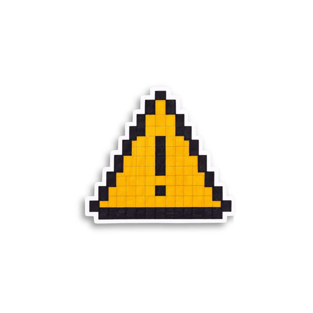 Pixel-Goldglocke Sticker