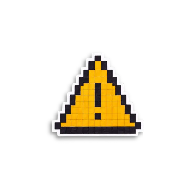 Pixel Gold Bell Sticker