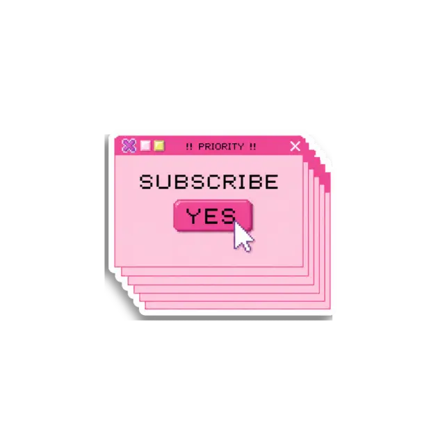 Subscribe Yes Dialog Sticker