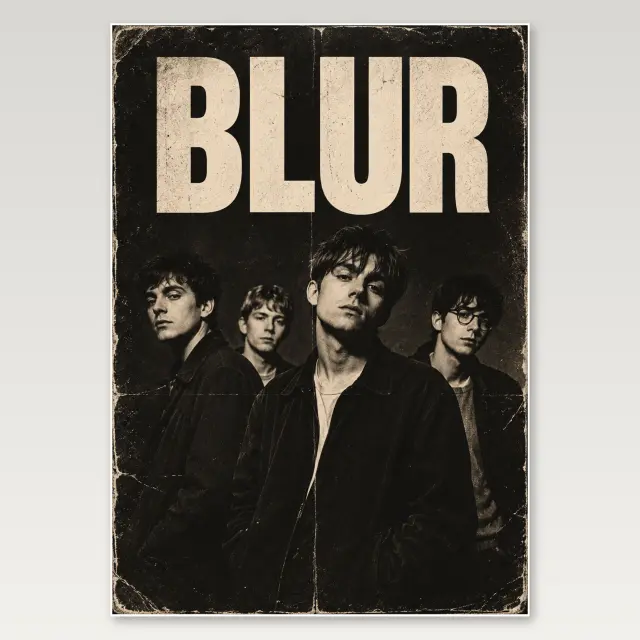 Blur Band A4 Poster