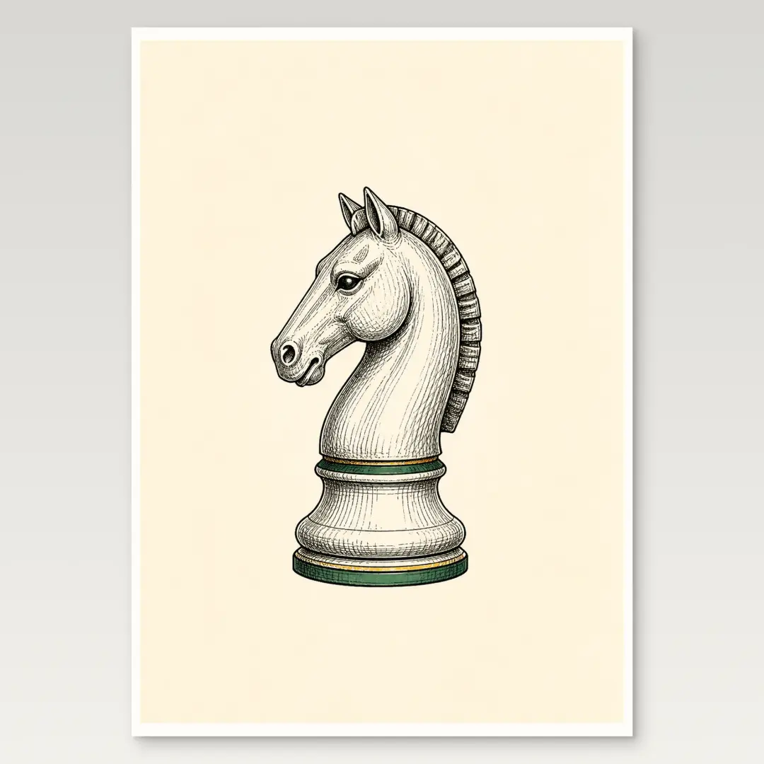Chess Knight Poster