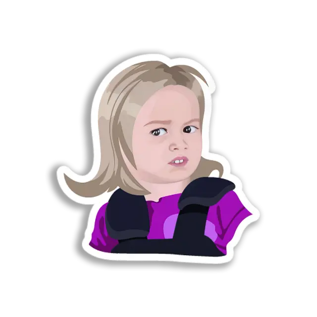 Disapproving Girl Sticker