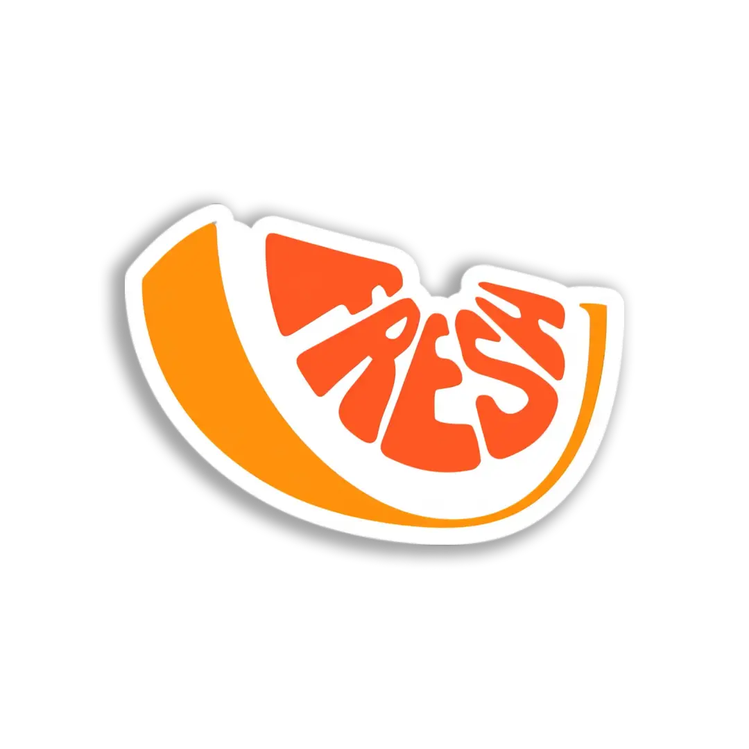 Fresh Orange Slice Sticker