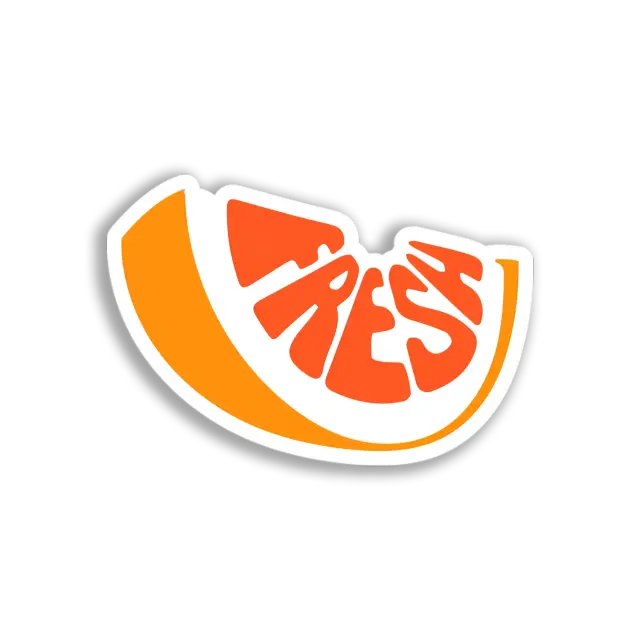 Frische Orangenscheibe Sticker