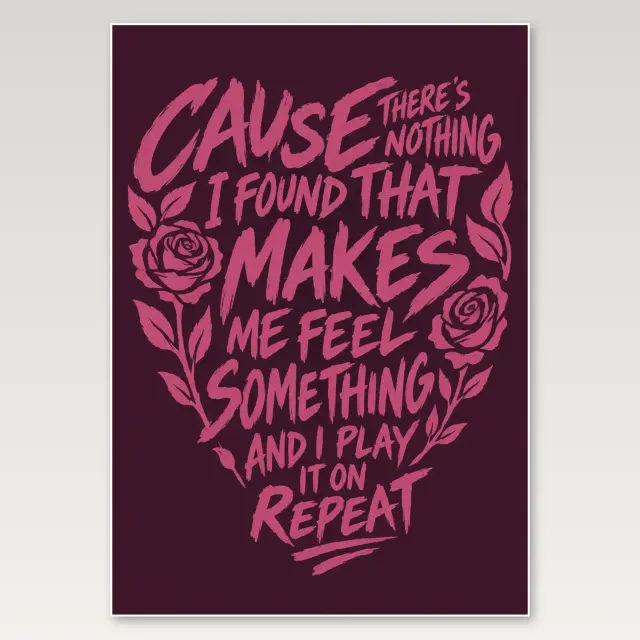 Arctic Monkeys Dunkles Zitat A4-Poster