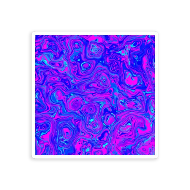 Glitzernde psychedelische Fluid-Art Sticker
