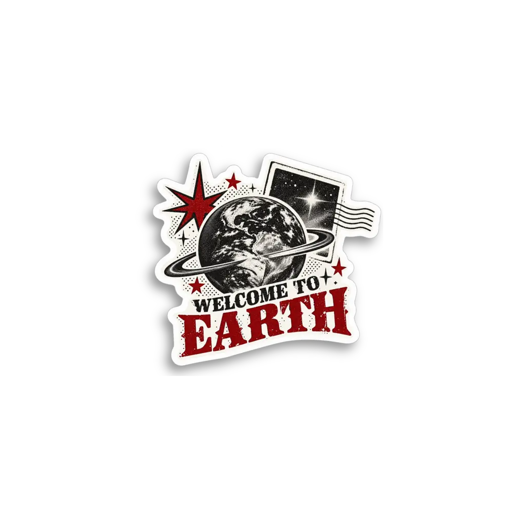 Willkommen auf der Erde Sticker