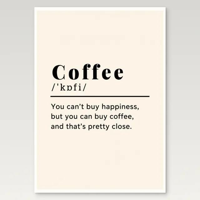 Kaffee-Definition Poster