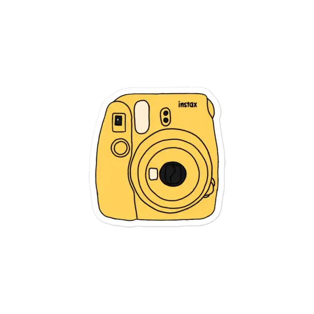 Gelbe Polaroid-Kamera Sticker