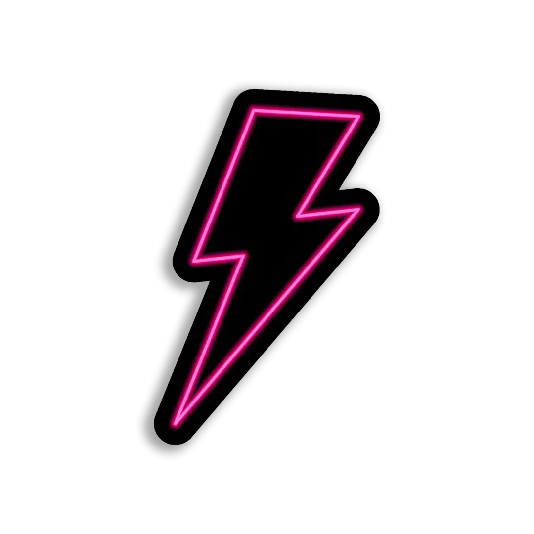 Rosa Neon-Blitz Sticker