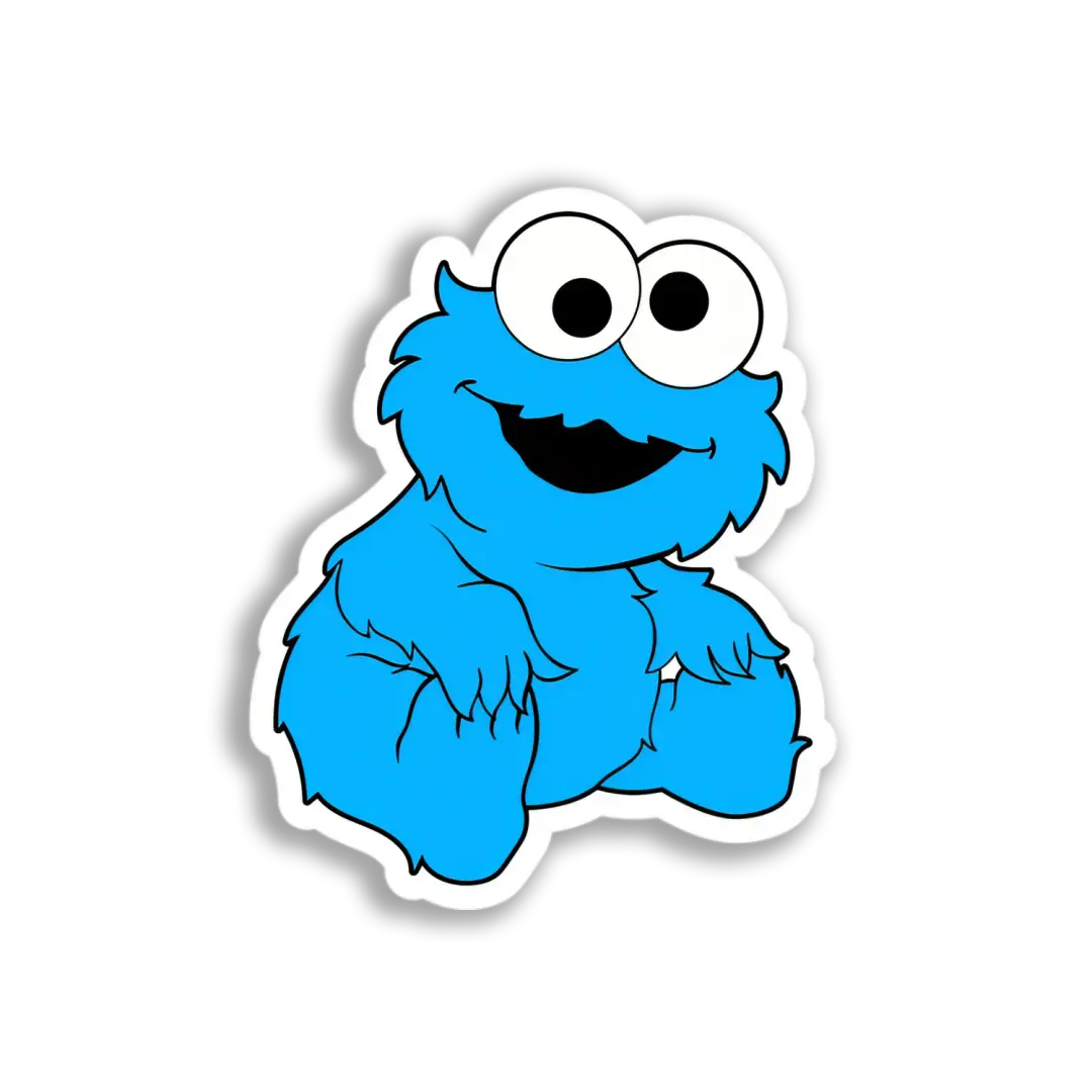 Cookie Monster Sitting Sticker