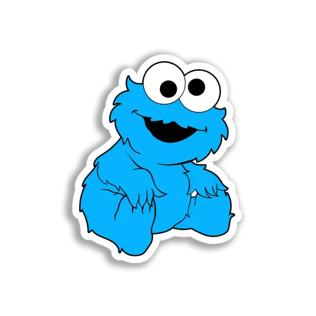 坐著的 Cookie Monster 貼紙