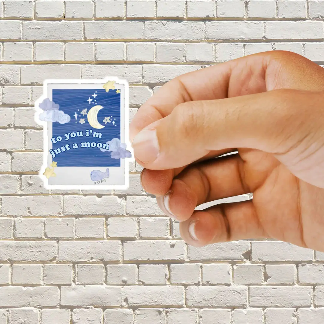 BTS Mond-Polaroid Sticker