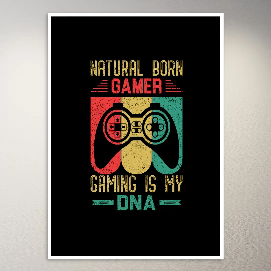 Geborener Gamer | Gaming-Poster