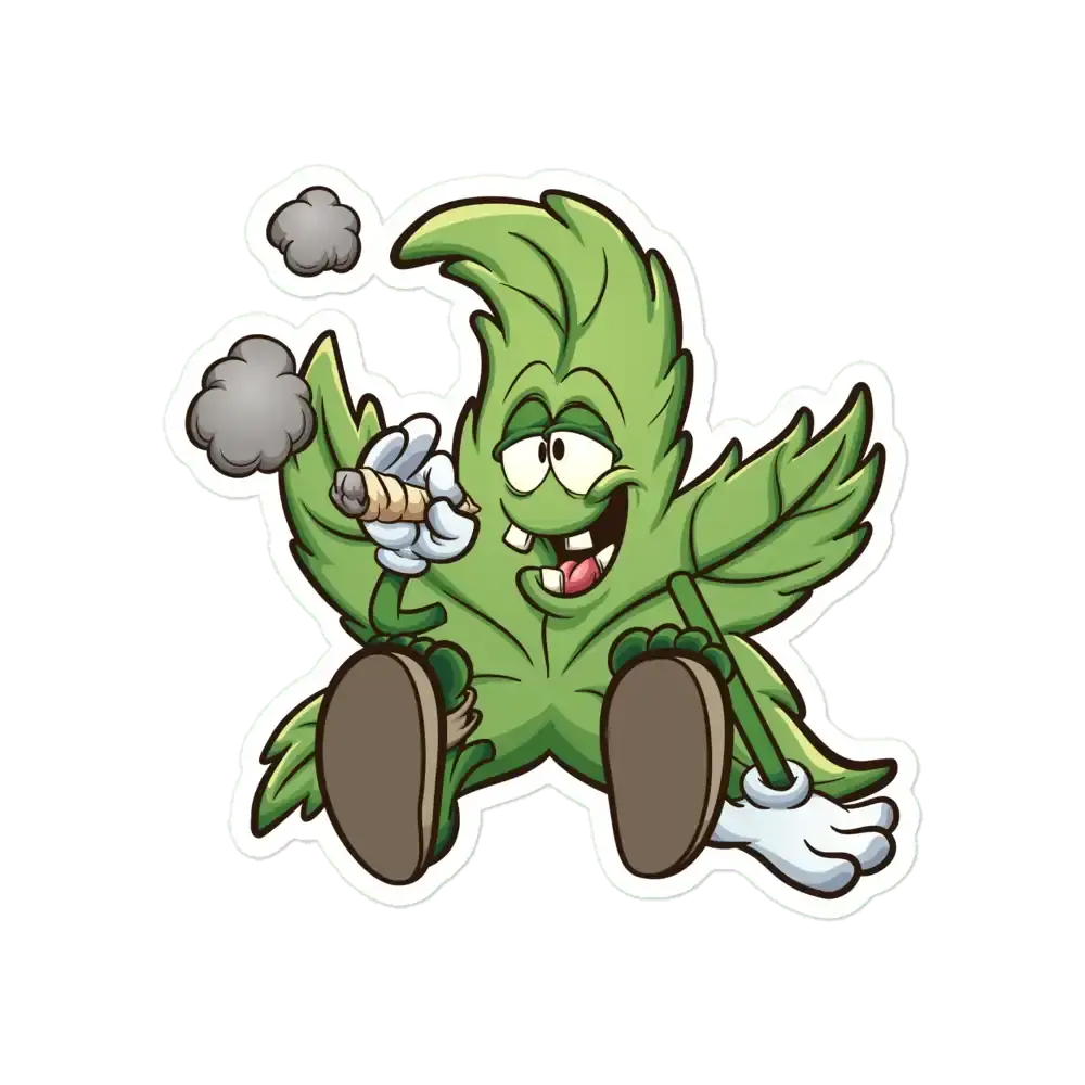 Weed Smoking Sticker Single