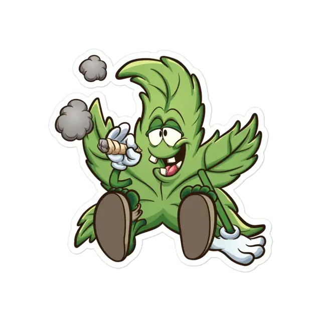 Weed Smoking Sticker Single