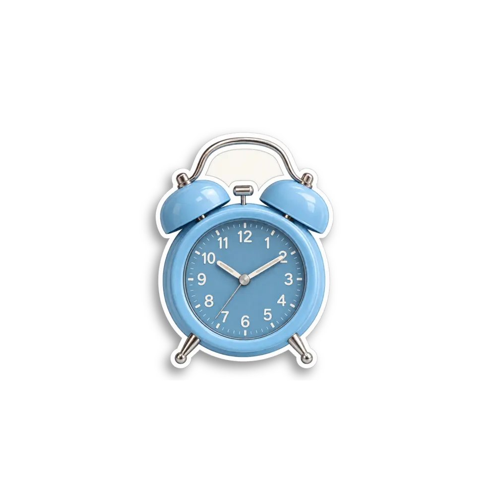 Blauer Wecker Sticker