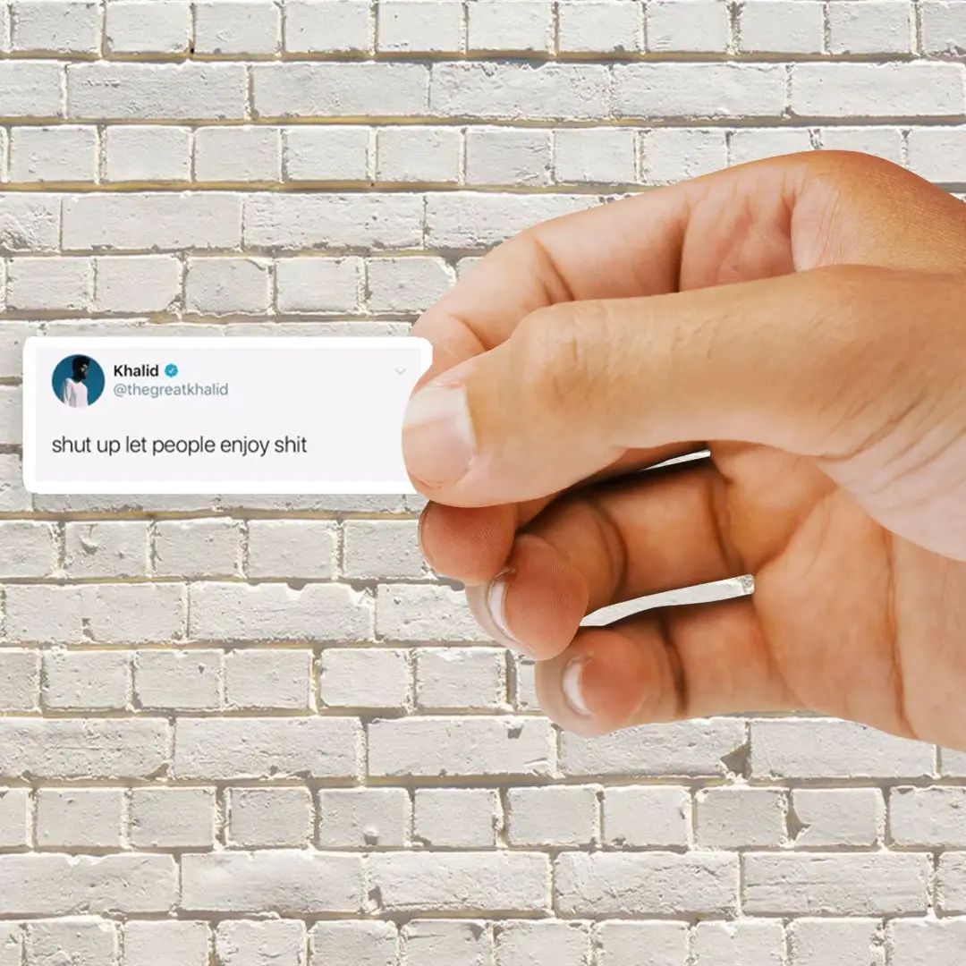 Shut up Khalid Tweet Sticker