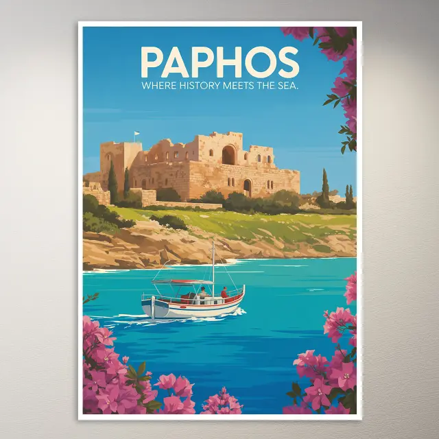 Paphos Reiseposter
