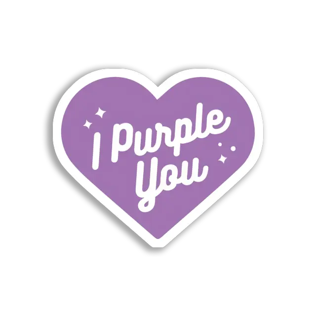 I Purple You lila Herz Sticker