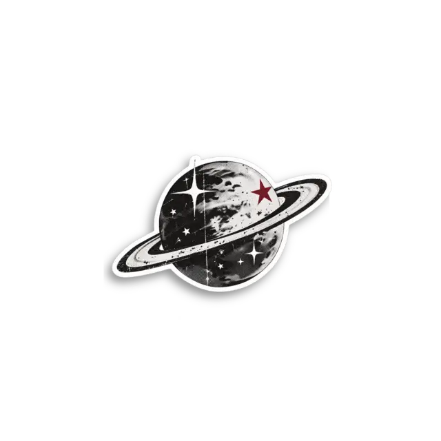Monochromer Planet Sticker