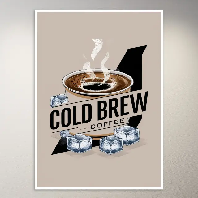 Cold Brew Coffee With Ice Poster