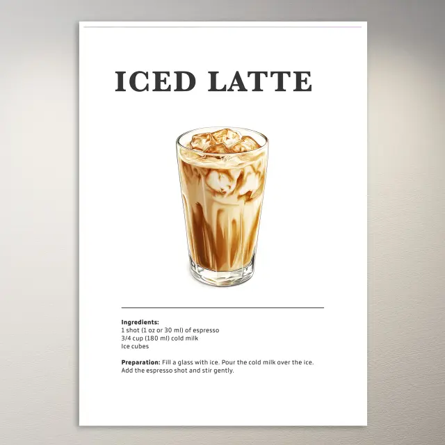 Eis-Latte Drink-Poster