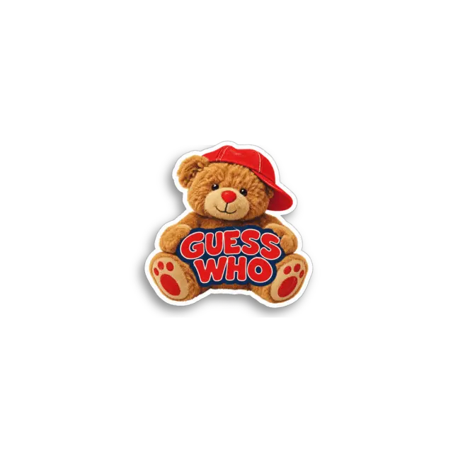Guess Who Bear Sticker
