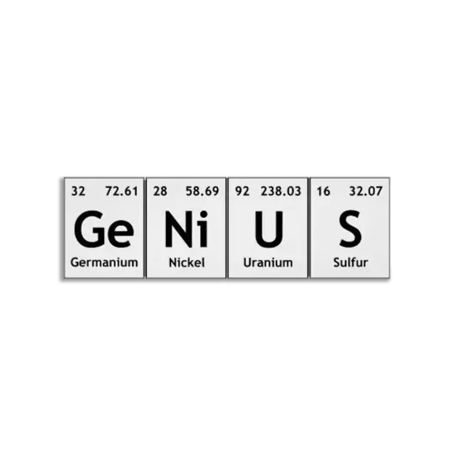 Genius Periodic Table Sticker