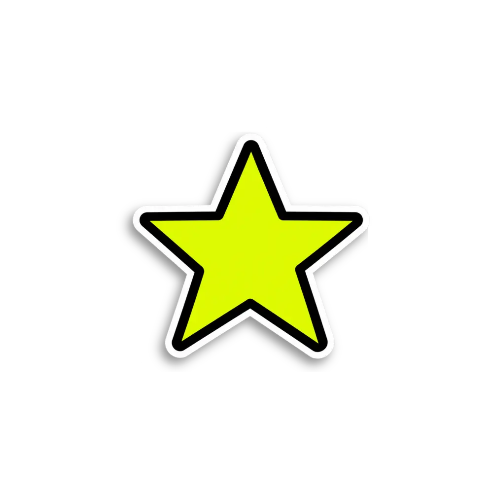 Pegatina de estrella de neón