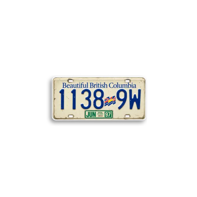 British Columbia 1138-9W Plate Sticker
