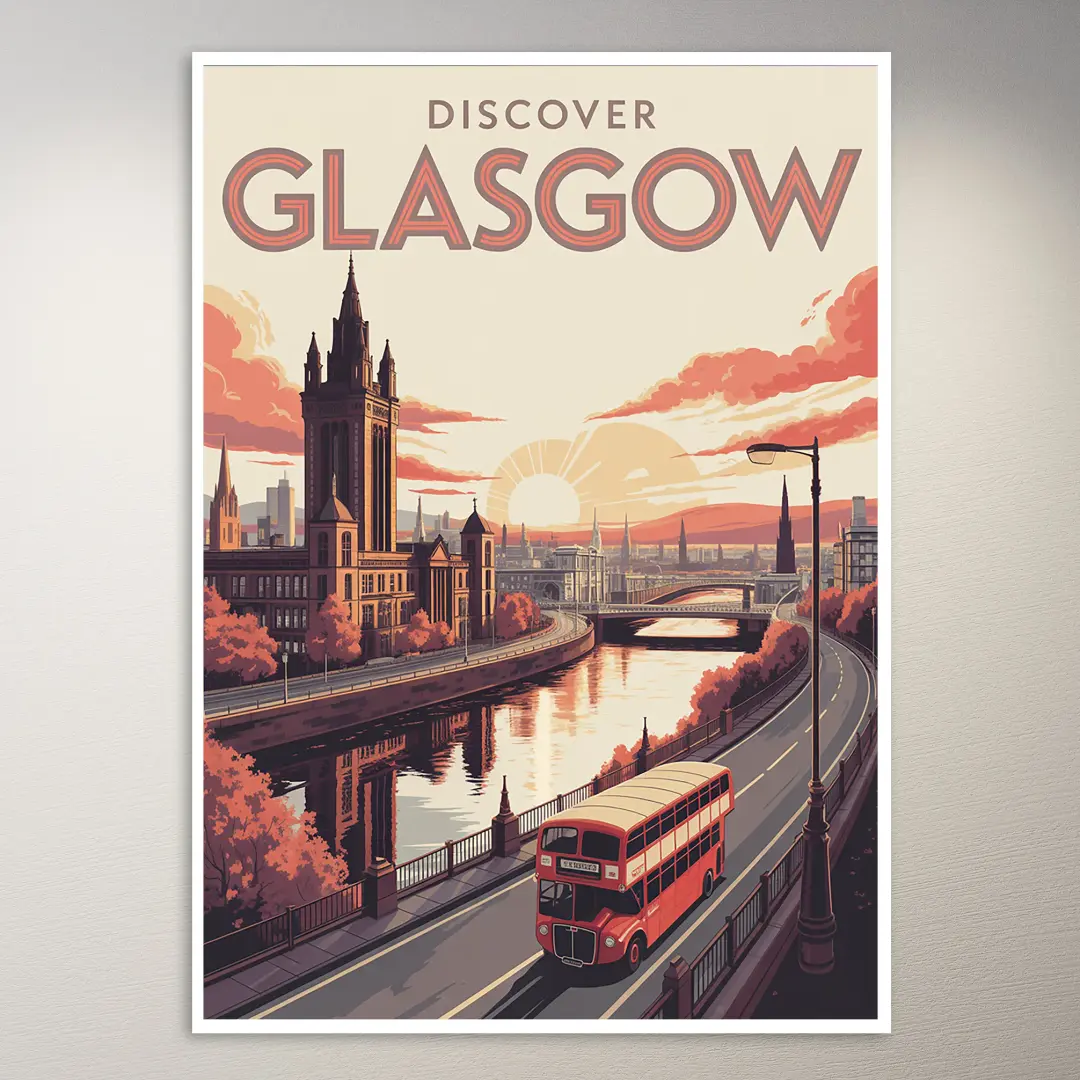 Glasgow Reiseposter