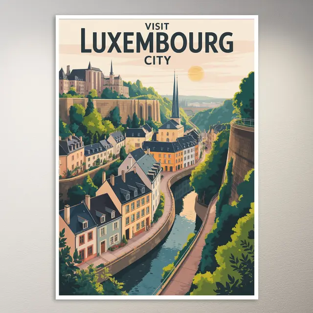 Póster de viaje de Luxembourg City