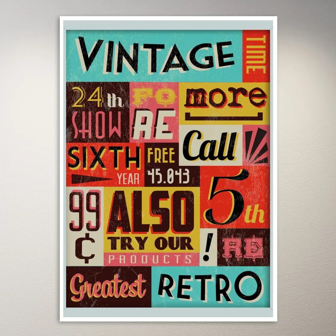 Vintage Schild-Poster