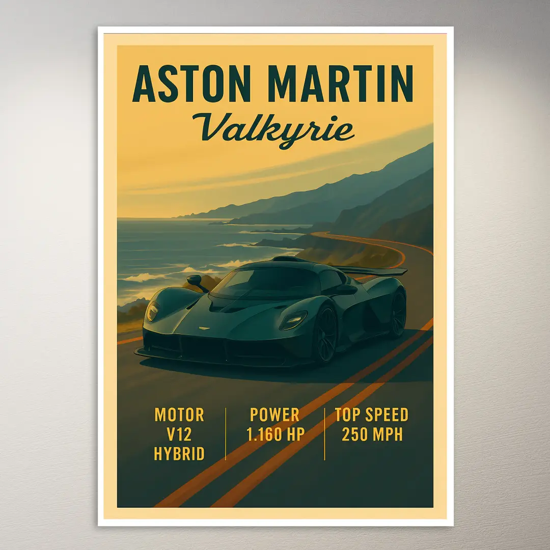 Aston Martin Valkyrie Roadster Poster